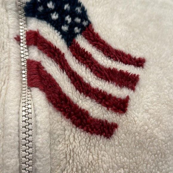 Mandal Bay American Flag Zip Up Turtleneck Sweater Size L - Picture 5 of 6